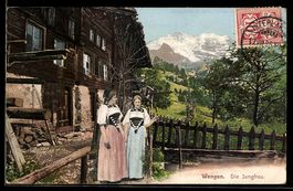AK Wengen, Die Jungfrau, 1906