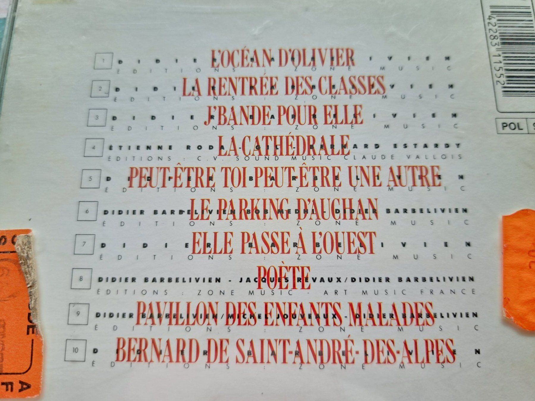 CD: Cd Didier Barbelivien - Barbelivien – Usato da Pully venduto da bro_n52j 2