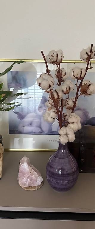 Vasi & Recipienti: Vase lila Design mit Baumwolldeko – Usato da Cham venduto da bree88