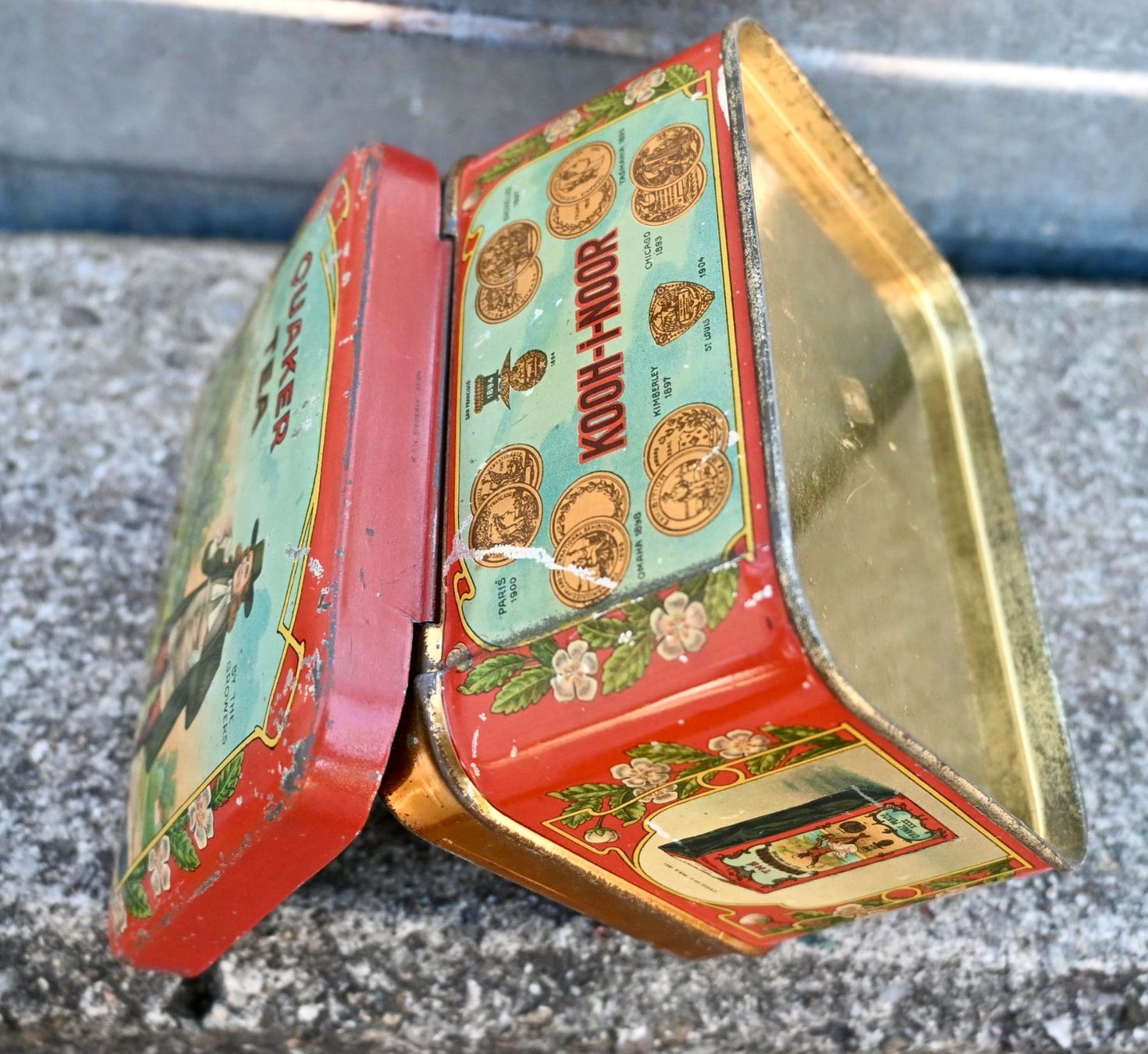Barattoli: alte Blechdose Teedose QUAKER TEA Kooh-I-Noor – Usato da Pfaffhausen venduto da mono_rec 6