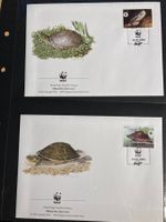 Laos 2004 Satz WWF Ambonia-Scharnierschildkröte illustr. FDC