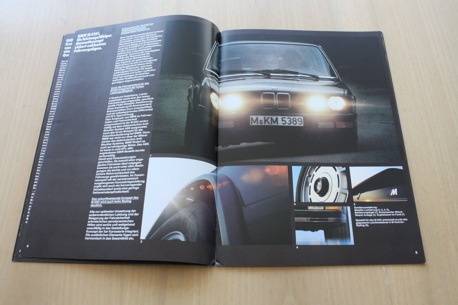 BMW Documenti: BMW M 535i Katalysator Modell E28 Prospekt 2/1985 – Usato da Wikon venduto da erwin400 3