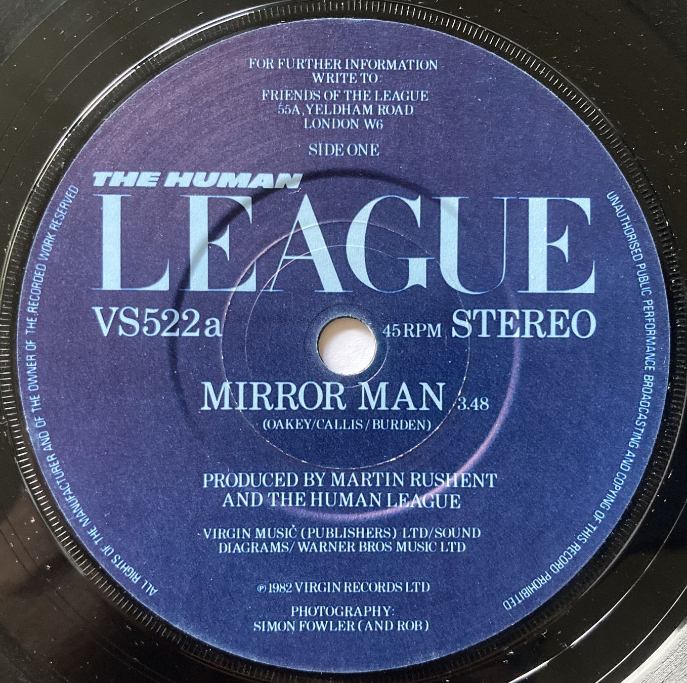 Dischi in vinile: THE HUMAN LEAGUE - MIRROR MAN – Usato da Bottens venduto da hotter-than-hell 2