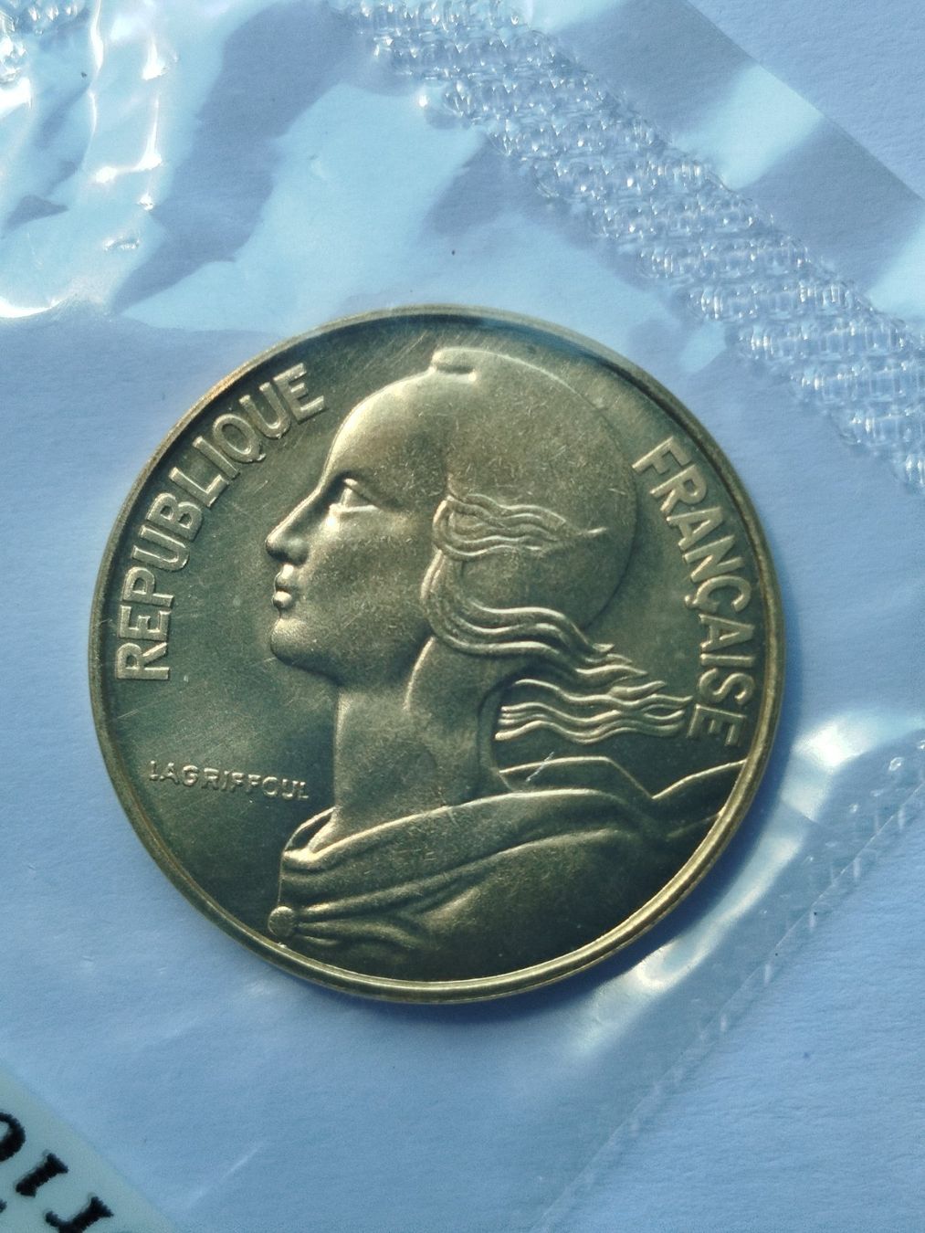 Toutes les monnaies: 20 CENTIMES MARIANNE 1974 – Neuf avec emballage d'origine à Wettingen par Colorup 1