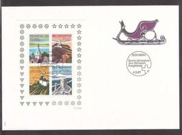 1987 FDC Tourismus Schweiz Block