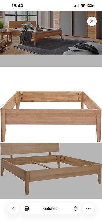 Letti: Linea Natura BETTRAHMEN 180/200 cm Eichefarben – Usato da Beinwil am See venduto da wys_v6b5