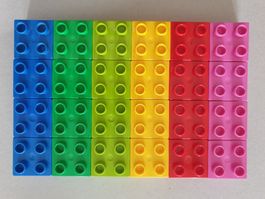 Lego Duplo (24) 24 Bausteine 2x2 Noppen
