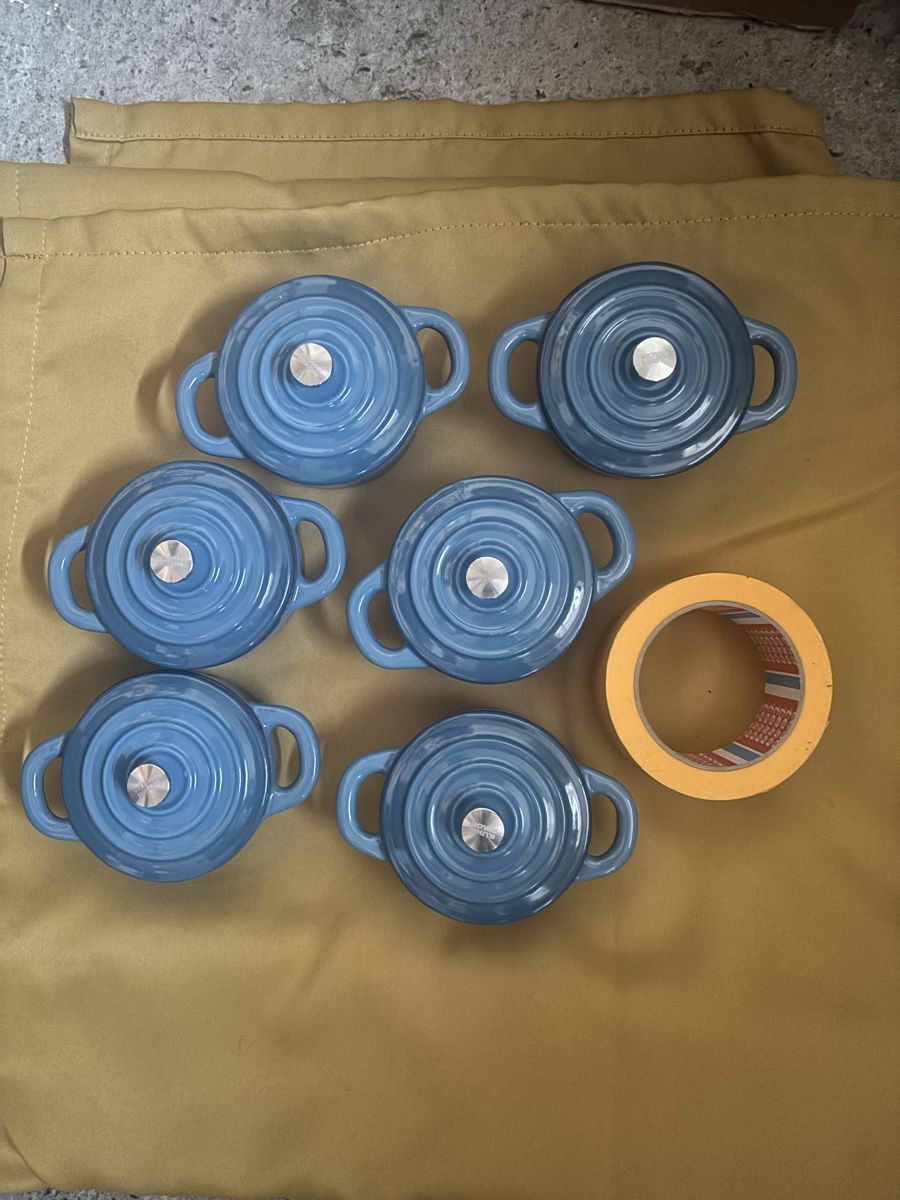 Kuhn Pentole: 6er Set Mini Cocotte blau Kuhn Rikon – Nuovo e nell'imballaggio originale da Solothurn venduto da Dudu92 1
