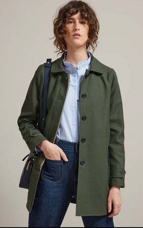 Cyrillus Mantel Trenchcoat Gr. 36 (FR 38) Olivgrün