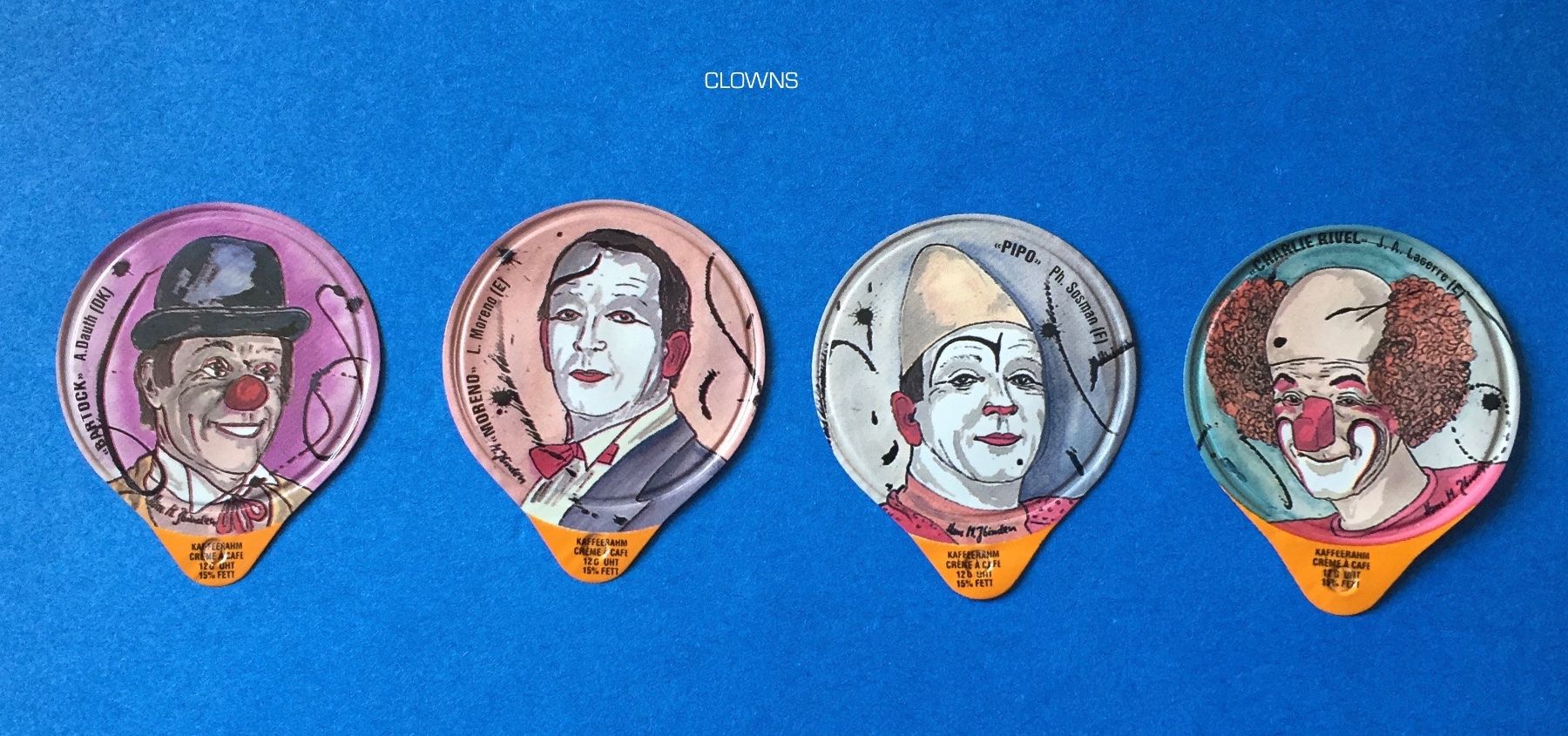 Coperchi dei cremini per caffè: "Clowns" -9 capsule panna – Usato da PARADISO venduto da pin_vlj8 1