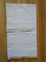 2 vintage LEINTÜCHER mit Monogramm / Oberleintuch