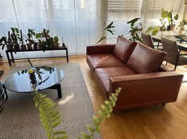 Molteni (Molteni&C)  Canapé cuir cognac (leather sofa)
