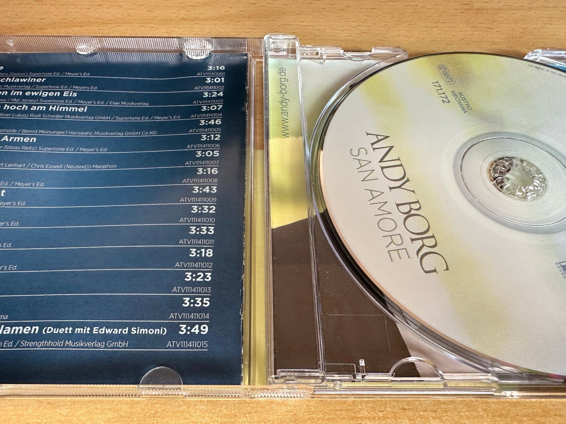 CD: Andy Borg – San Amore – Usato da Rikon im Tösstal venduto da Alpenmutz 2