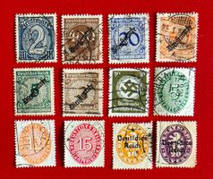 DEUTSCHES REICH BAYERN DIENST LOT MIT INFLATION 1923 GEST.
