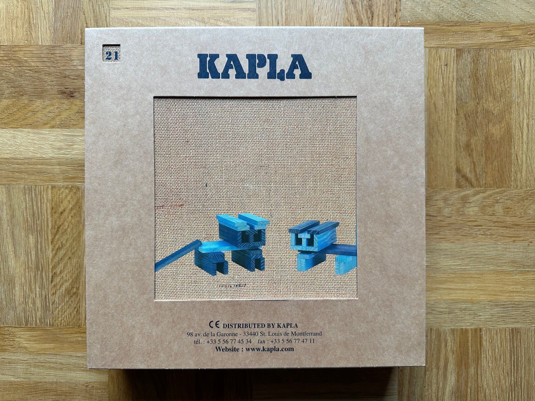 Kapla Kit di costruzioni: Kapla Holzbausteine Set Blau mit Buch NEU – Nuovo e nell'imballaggio originale da Winterthur venduto da nelead