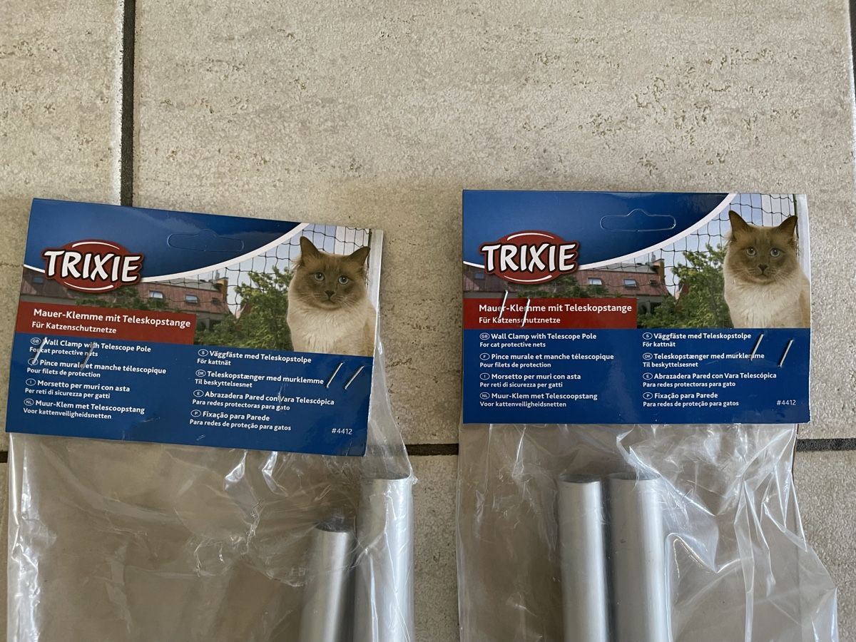 Supporti a parete: Trixie Mauer-Klemme mit Teleskopstange 2 Stk – Nuovo e nell'imballaggio originale da Hettiswil venduto da jaluti01 1