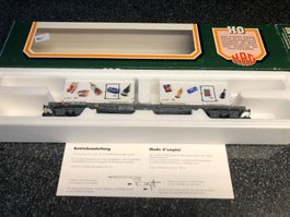 HAG SBB 4-achsig Wechselbrücken Containerwagen Sgss Nr. 373