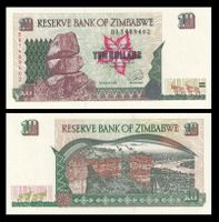 Zimbabwe 10 Dollars 1997 P-6 UNC Serie CX