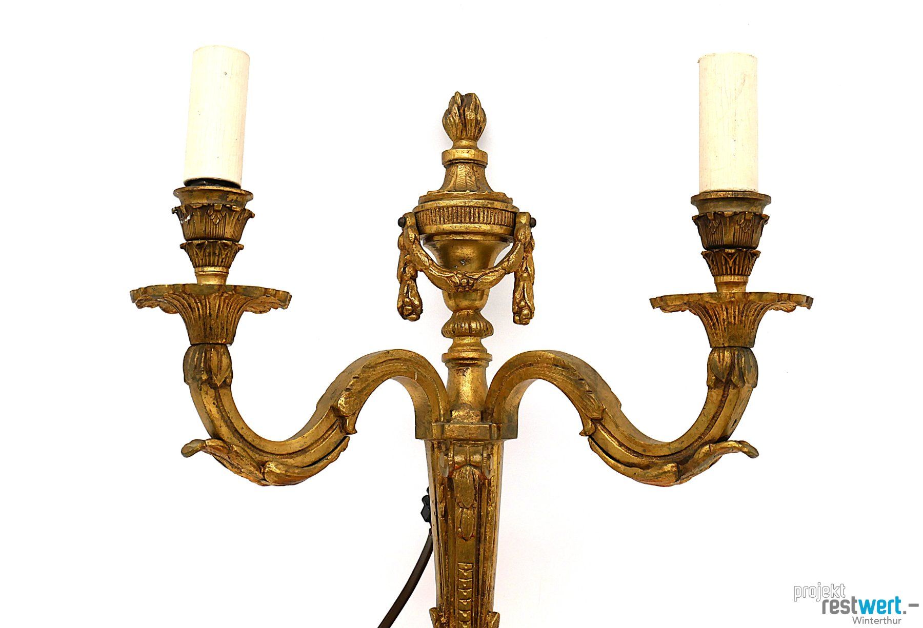 Lampade: BRONZEWANDLEUCHTER Vergoldet – Usato da Winterthur venduto da Restwert_Winterthur 2