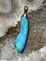 Opal - Anhänger - Boulder mit 925er Silberfassung