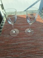 Elegante Likörgläser mit Gravur, 2 Stück, Vintage Stil