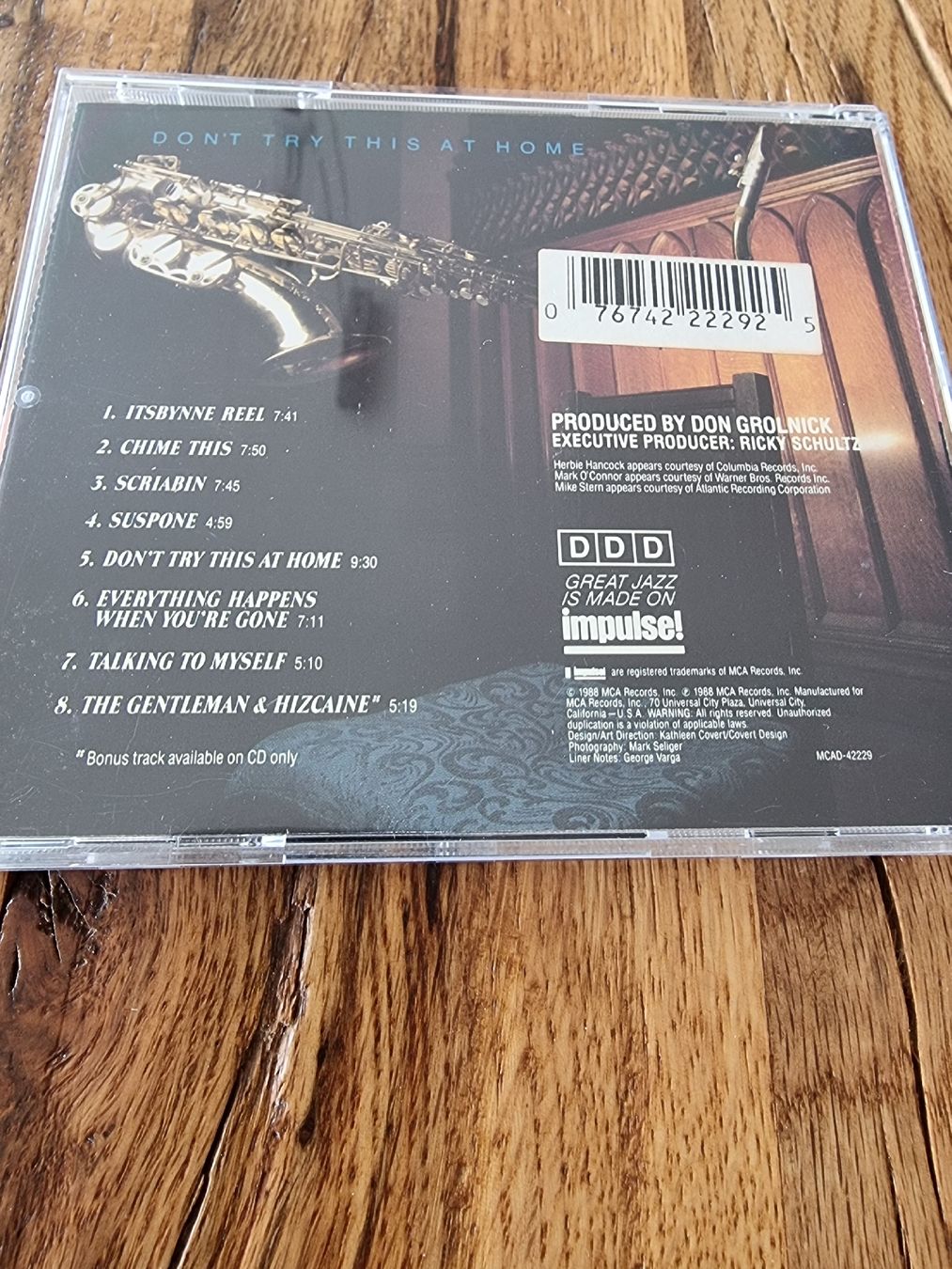 CD: MICHAEL BRECKER DON'T TRY THIS AT HOME – Usato da Zofingen venduto da Tinpan 2