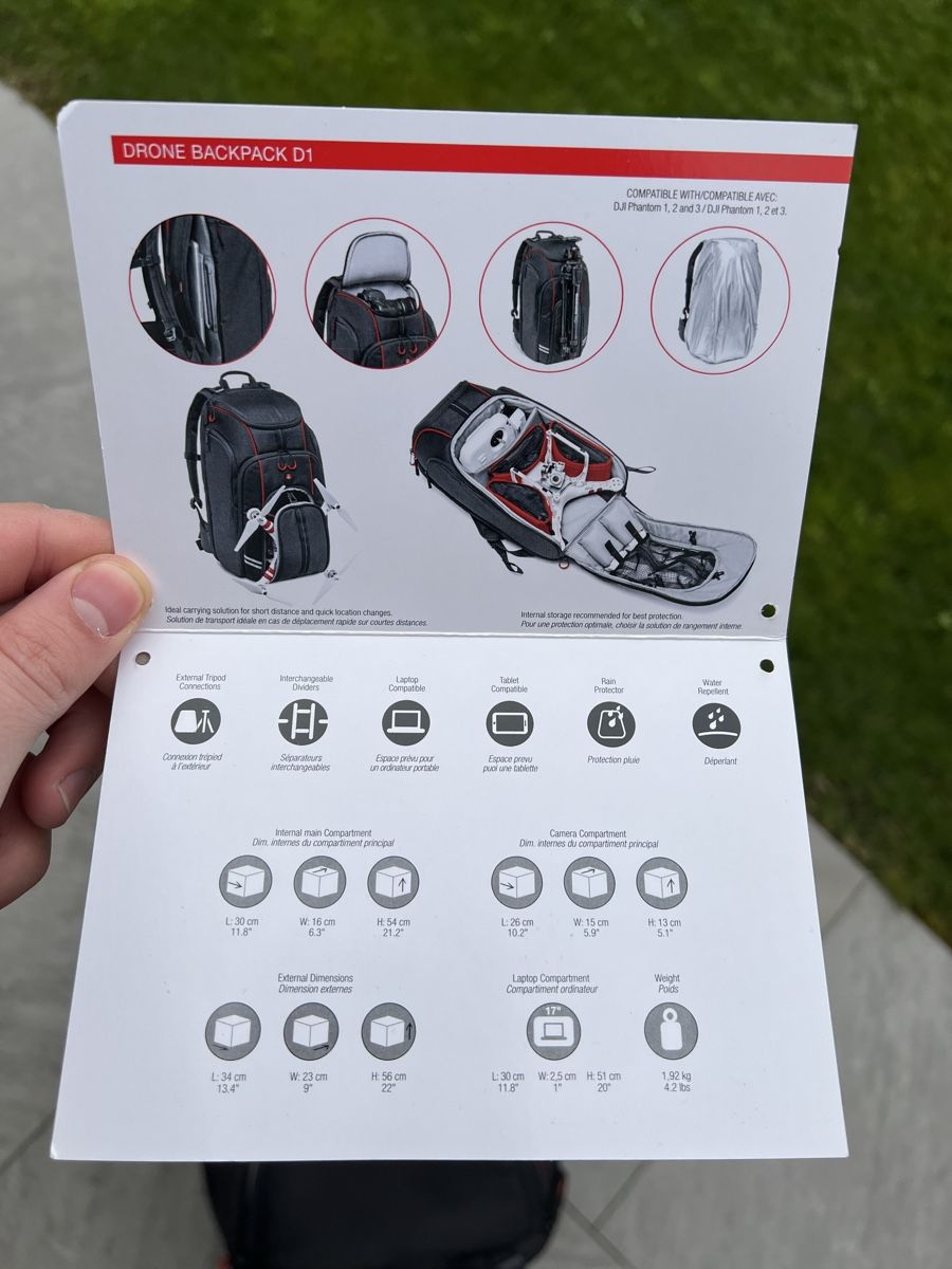 Manfrotto Zaini: MANFROTTO Drone Backpack D1 – Nuovo (secondo la descrizione) da Schönenwerd venduto da alfred460 9