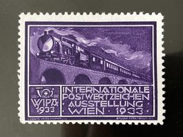 Österreich 1933 Vignette WIPA violett Postzug