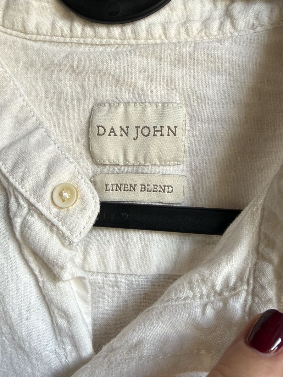 Camicie: Camicia Lino Dan John collo coreana bianca tg. XL – Usato da Glis venduto da dor_b2nc 1