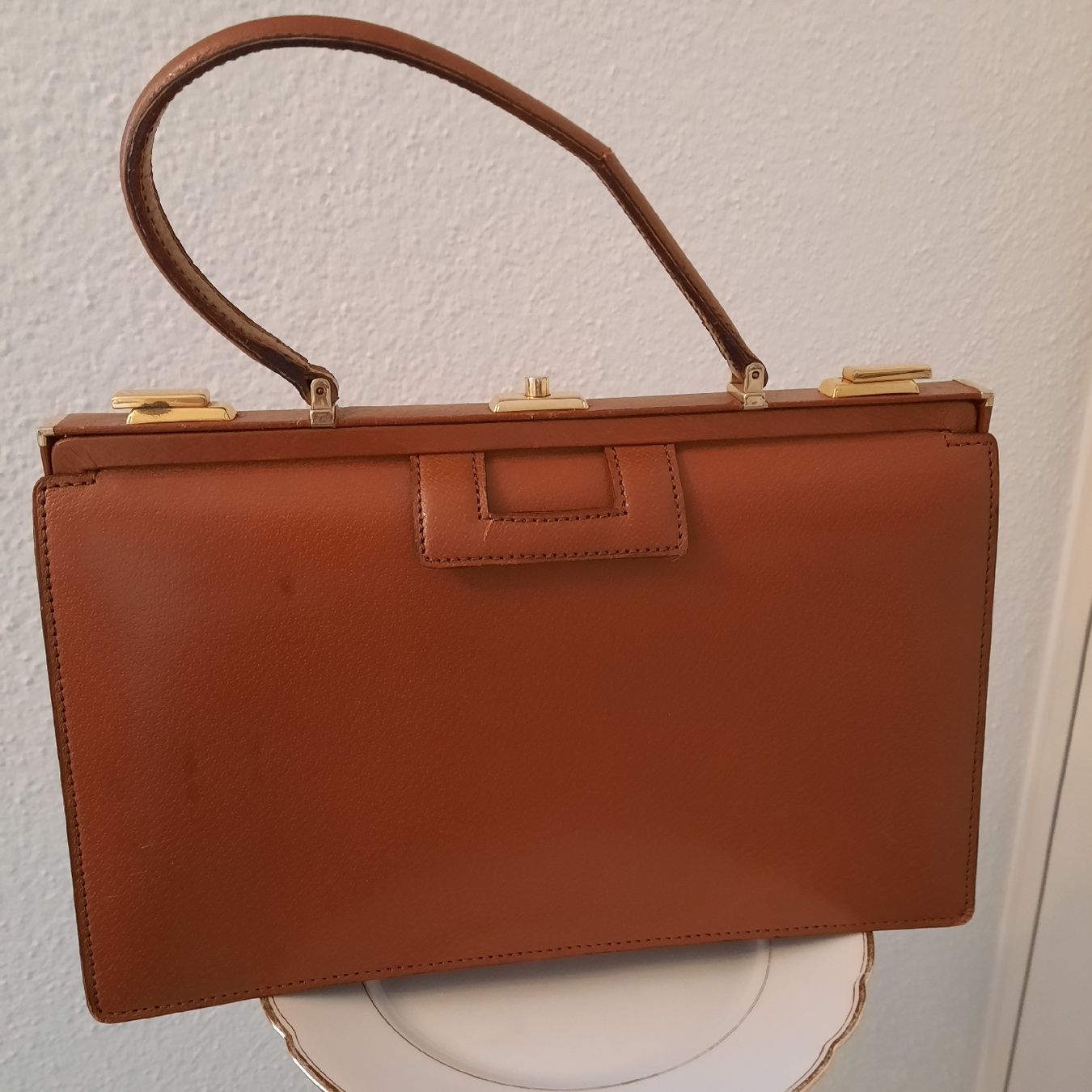 Borse da donna: SCHÖNE VINTAGE LEDERTASCHE. – Usato da Hinwil venduto da Wuschi40