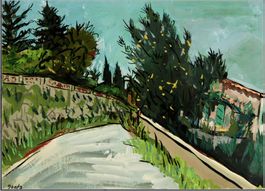 Henry Goetz Landschaft 26 x 34 cm Gouache / Papier