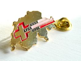 • USSA Schweiz Umriss Suisse Kreuz   + Versand Pin G1.35