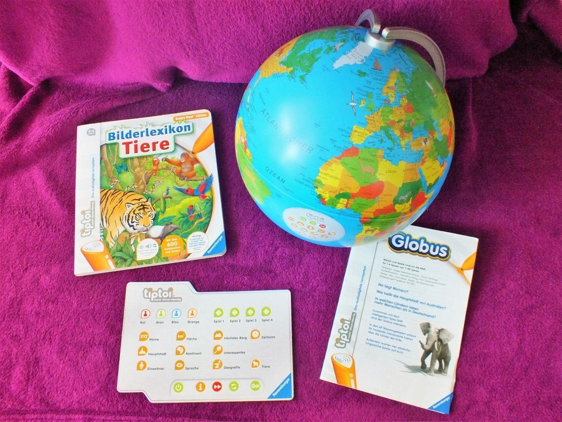 Ravensburger Spiele: tiptoi Globus + Bilderlexikon Tiere – Gebraucht aus Müllheim Dorf von Seeeule01 2