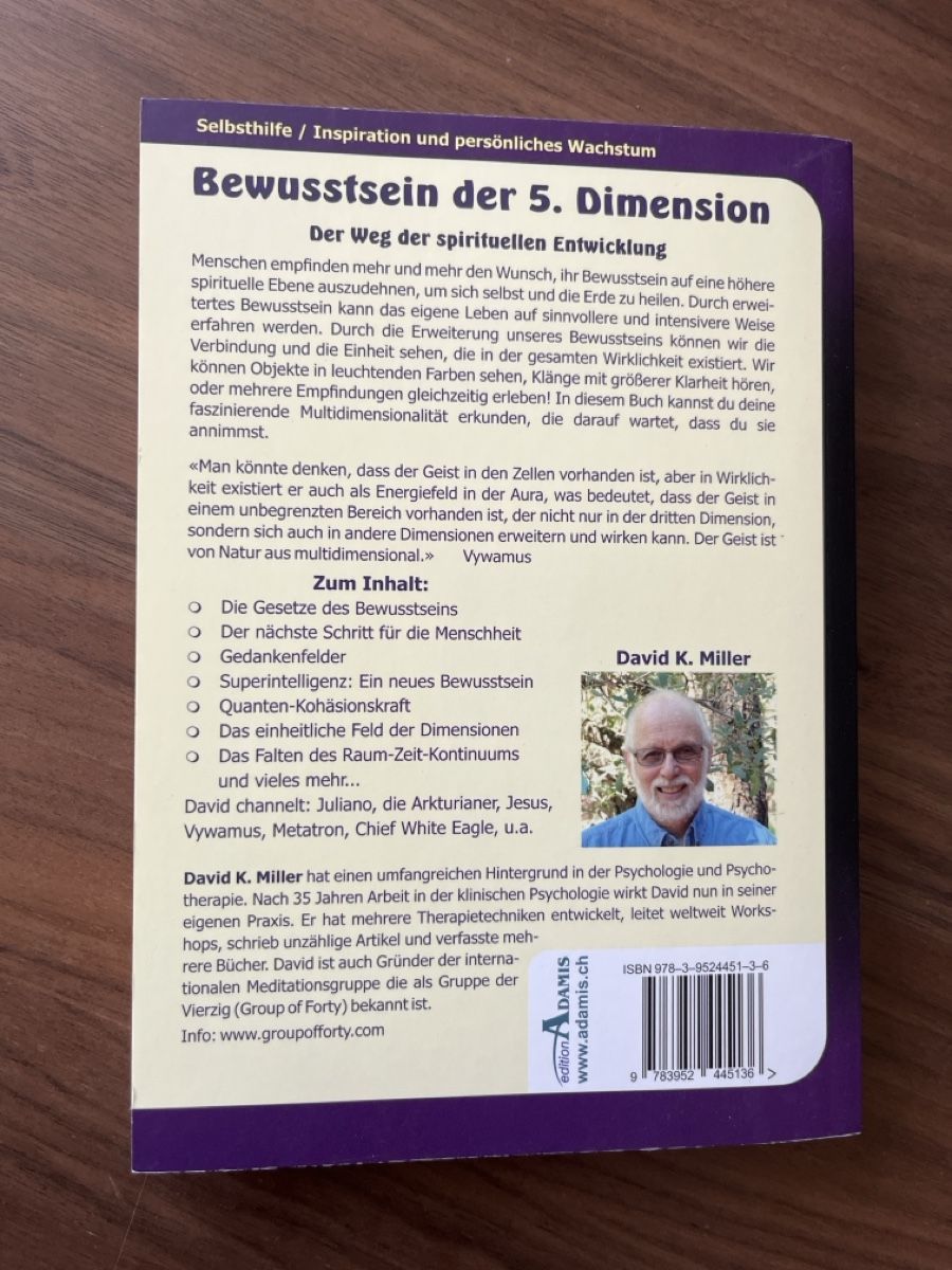 Libri: David K. Miller: Bewusstsein der 5. Dimension – Usato da Kloten venduto da Mianan88 1