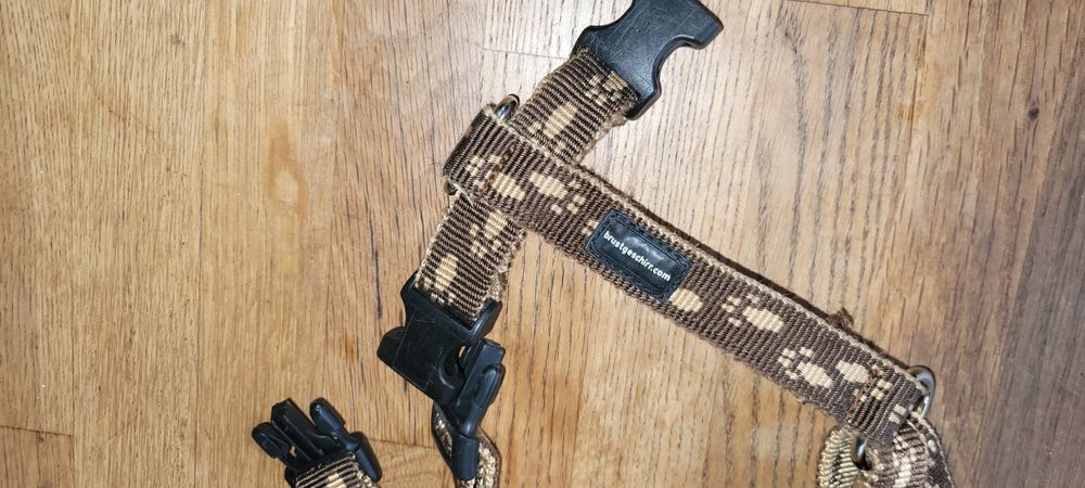 Feltmann Brustgeschirr Soft Nylon - Khaki Mit Muster 55-75cm 20mm