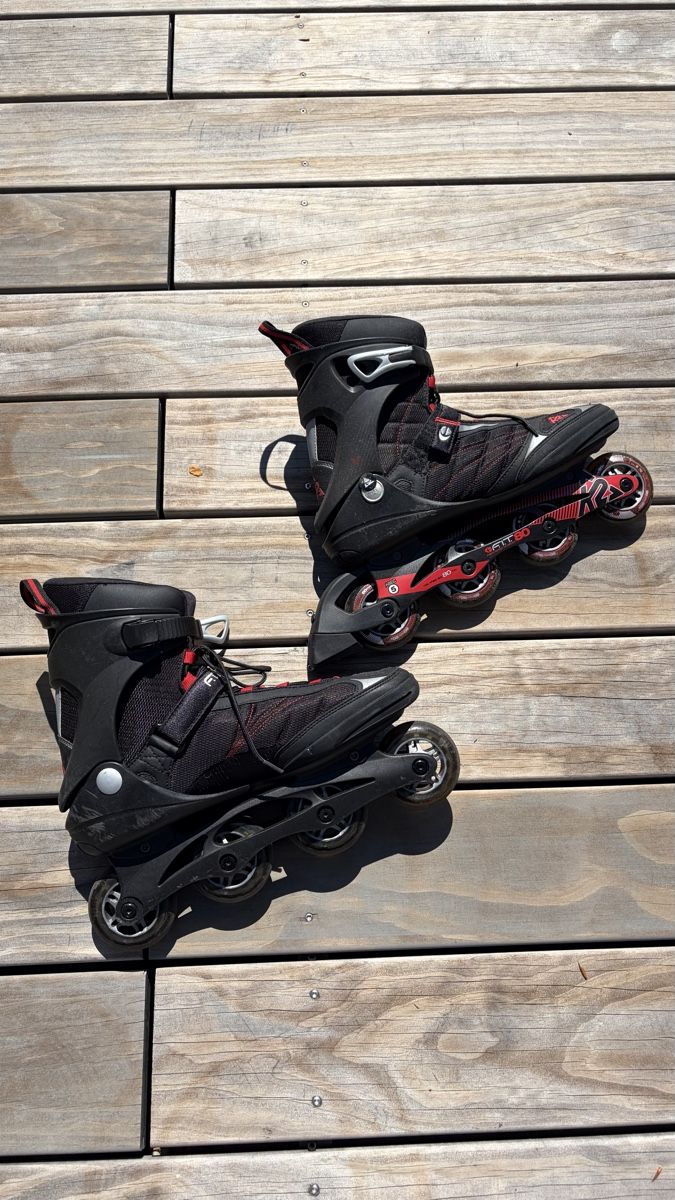 K2 Pattini in linea & Pattini a rotelle: Inline skates Herren + Hand/Knie/Ellenbogen-schoner  – Usato da Stein AG venduto da BIBI2007 1