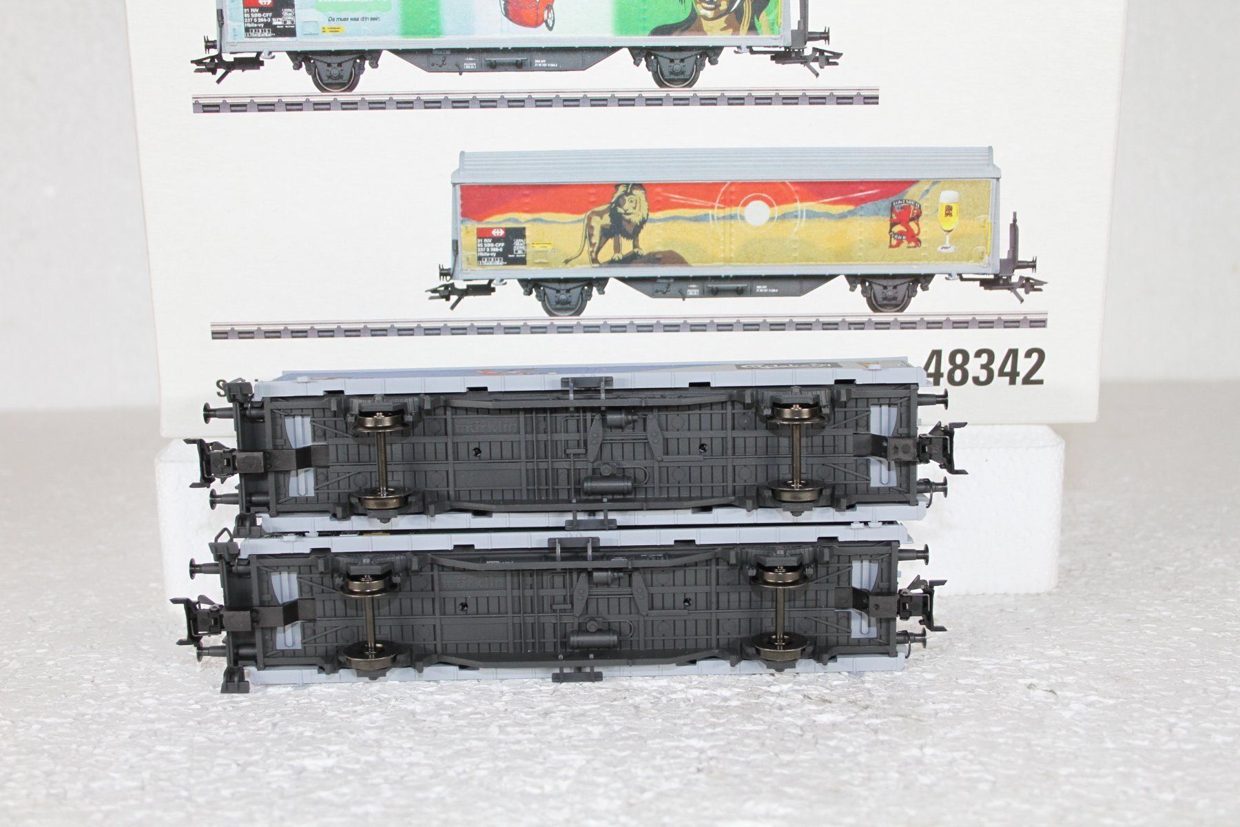 Märklin Modellini di ferrovie: Märklin 48342 SBB Schiebewandwagen-Set Feldschlösschen – Usato da Triesen venduto da gleis8 5