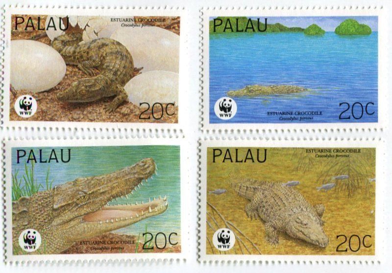 Tutti i francobolli: Briefmarken "Krokodile". Palau. – Nuovo e nell'imballaggio originale da Basel venduto da Butsch5