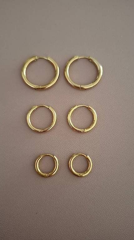 Ohrringe & -stecker: Icrush Edelstahl Creolen Set - gold – Gebraucht aus Rickenbach b. Wil von Kth_v8