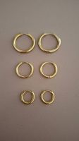 Icrush Edelstahl Creolen Set - gold
