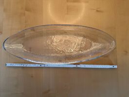 Schöne Hergiswiler Glas Servierschale oval für den Sommer ☀️