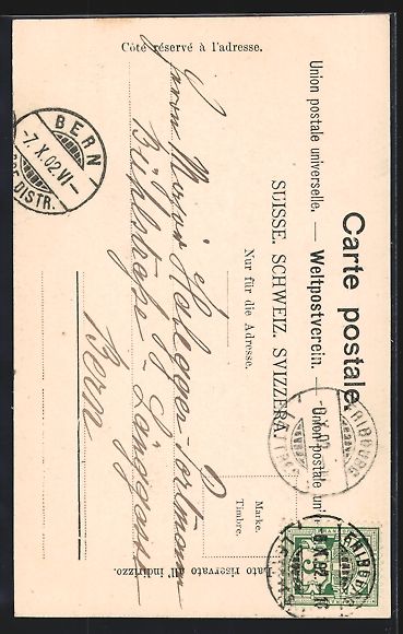 Cartoline postali: AK Fribourg, Cattedrale, 1902 – Usato da Berlin venduto da bartko-reher 1