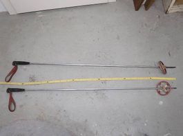 Original vintage Skistöcke ca. 130 cm,  metall