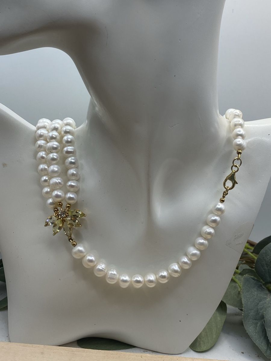 Ketten: Super Collier aus Süsswasserperlen mit Citrinen – Neu (gemäss Beschreibung) aus Luzern von S.Kern01 2