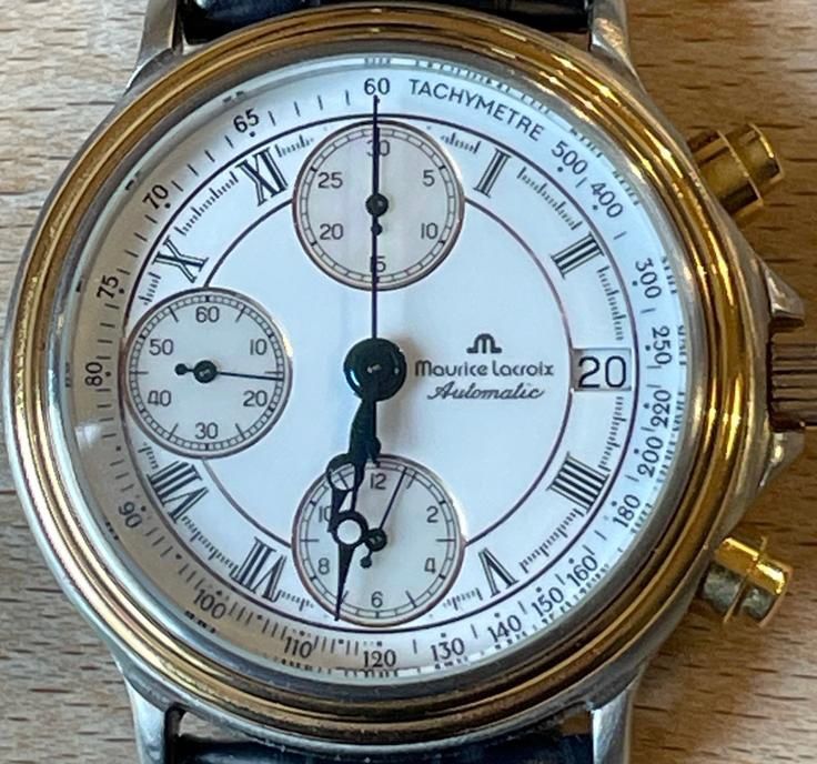 MAURICE LACROIX 18K SS CHRONOGRAPH AUTOMATIK HERREN ARMBANDU