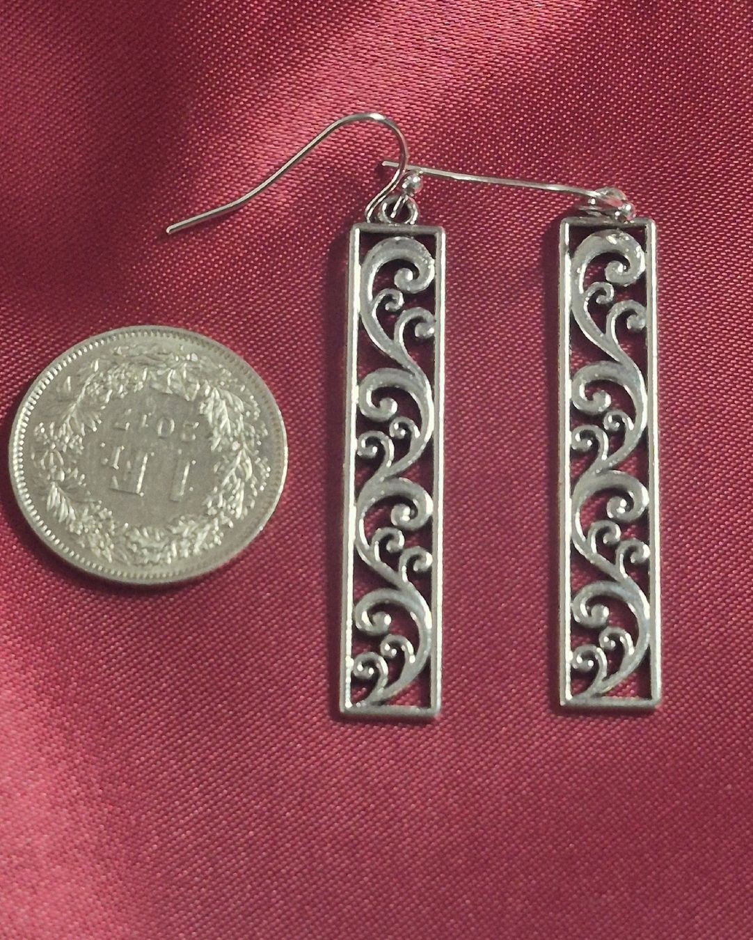 Boucles d'oreille: Orecchini pendenti argento rettangolari filigranati – Neuf (Voir description) à Giubiasco par Stefaniav 2