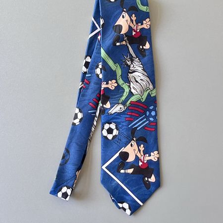 cravate en soie vintage Coupe du Monde de football 1994 USA