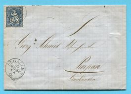 Faltbrief von St. Gallen nach Parpan 1864