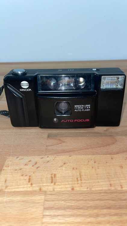 Appareil Photo Compact Argentique Minolta AF-E 35mm F/3.5 - Pour Pièces Ou Réparation, Noir, Format 35mm