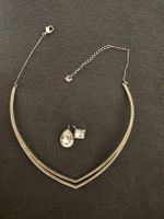  Swarovski kette mit 2 austauschbaren Kristall Anhänger